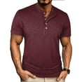 thumbnail image 2 of hotojiny Mens Henley Shirts Summer Short Sleeve Casual Button Basic T-Shirts Classic Vintage Tee Crew Neck Muscle Tops, 2 of 7