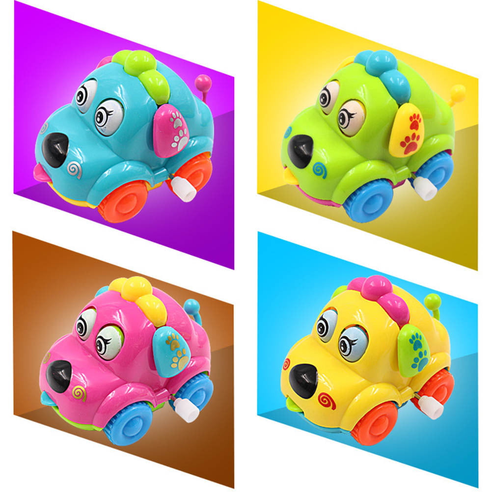 Educational Toys Cartoon Clockwork Puppy Car with Flexible Ears Baby Toy Gift 
