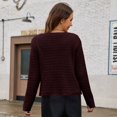 thumbnail image 2 of Defitshape Women's Button Cardigan Sweater Adorable Cardigan Sweaters Button Up Baggy Autumn 2025 Cold Weather Burgundy X-Large, 2 of 3