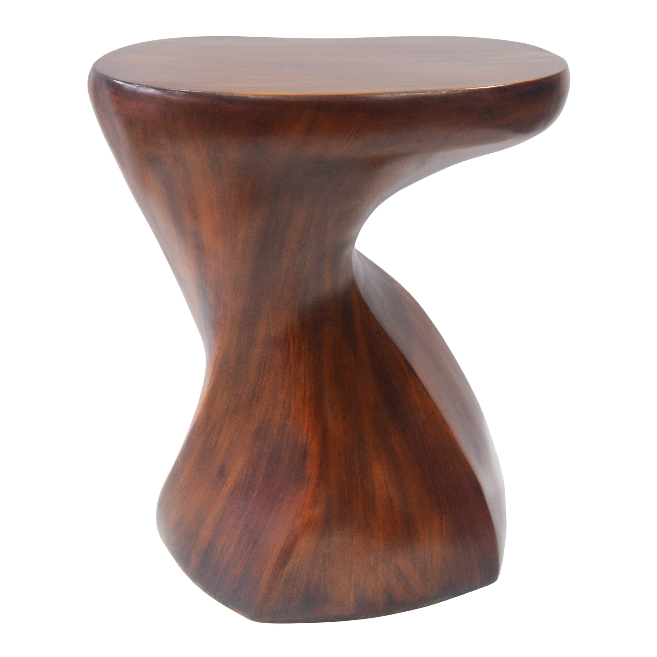 Christopher Knight Home 21"H Twisted Sculptural MGO Lightweight Outdoor Side Table, Antique Brown