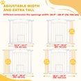 thumbnail image 4 of PawHut Dog Gate with Cat Door, 2 Extension Kits, 30"-41" Width, 30" High, 4 of 10