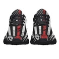 thumbnail image 5 of Firefighter The Thin Red Line American flag Shoes Sneakers Black Size 4, 5 of 7