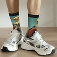 thumbnail image 6 of Pofeuu Western Desert Cactus Bald Eagle Print Crew Socks, Adult Running Hiking Socks for Youth and Adult, 6 of 6