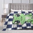 thumbnail image 6 of Kawaii Frog Throw Blanket for Couch 60x50, 6 of 6