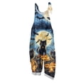 thumbnail image 2 of Cotton-Linen Jumpsuits For Women Casual Loose Summer Rompers Wide Leg Bib Overall with Pockets Womens Pants, 2 of 5