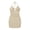Khaki, variant on Women's Mini Dress, Sleeveless Criss Cross Back Bodycon Dress with Cut Out Detail, Date Night, Fashion Strapless Style Dresses