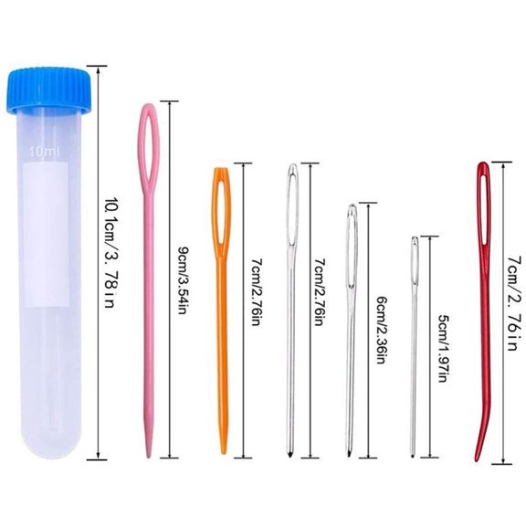 17 Pieces Yarn Needle Set,Tapestry Needle Bent Tip Tapestry Needles for Yarn Large Eye Blunt Needles for Hand Sewing Yarn Sewing Needles Set with Plastic Sewing Needle for Knitting Crochet