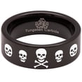 thumbnail image 5 of Crossbones Tungsten Carbide Ring, 5 of 9