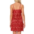 thumbnail image 3 of INSPIRE CHIC Women's Dress Sequin Flapper Tassel Fringe Spaghetti Straps Cocktail Party Sparkly Mini Dresses S Red, 3 of 6