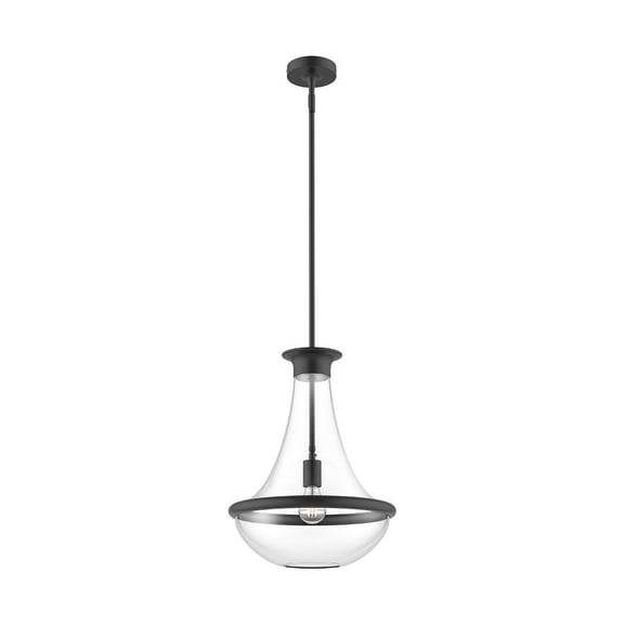 PD464014MB-Alora Lighting-Marcel - 1 Light Pendant-18.5 Inches Tall and 10.13 Inches Wide-Matte Black Finish -Traditional Installation
