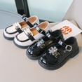 thumbnail image 3 of Zapatos para niños Primavera y Otoño Zapatos negros para niñas pequeñas Zapatos de cuero para niñas Zapatos de princesa de suela suave Zapatos de moda para niños medianos y grandes, 3 of 6