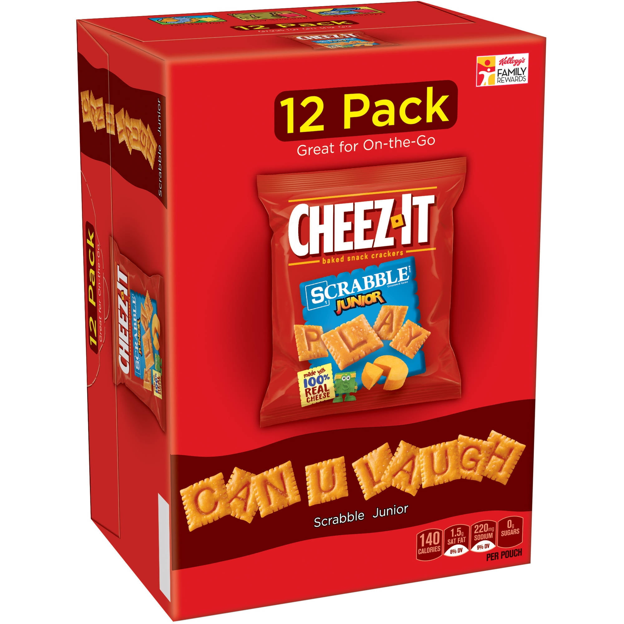Cheez-It Scrabble Junior Baked Snack Crackers, 1.02 oz, 12 ct by Kellogg Company
