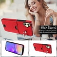 thumbnail image 4 of Case for Samsung Galaxy A05 Wallet with Credit Card Holder & Finger Ring Stand, PU Leather Slim Cover Shockproof Scratch Resistant Full Protection Case for Samsung Galaxy A05, Red, 4 of 11