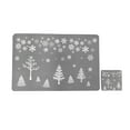 thumbnail image 1 of Juego de 12 manteles individuales navideños con estampado de árbol de Navidad, cojines protectores para mesa, manteles individuales estampados, color gris, 1 of 6