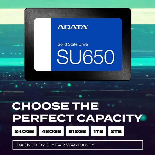 ADATA 3D-NAND SATA 2.5 inch Internal SSD (SU650S, 520/450MB/s, 2TB