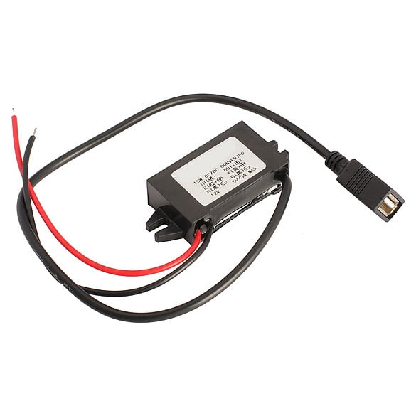 Convertidor de cargador de coche 12V a 5V 3A 15W Módulo reductor con cable USB