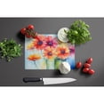 thumbnail image 3 of Gerbera Daisies in Watercolor Glass Cutting Board Large 12 in x 15 in, 3 of 5