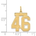 thumbnail image 4 of Auriga Fine Jewelry 14K Yellow Gold Medium Satin Number 46 Charm for Women, 4 of 6