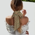 thumbnail image 5 of Xecao Geometric Watermelon Pattern Large Satin Head Scarf - Satin Hair Scarves Silk Bandana Scarf Headscarf Silk Feeling Scarf for Women, 5 of 6