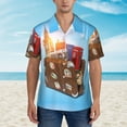 thumbnail image 4 of Fotbe Trip To London Hawaiian Shirt For Men Unisex Summer Beach Casual Short Sleeve Cotton Linen Button Down Shirts-Small, 4 of 9