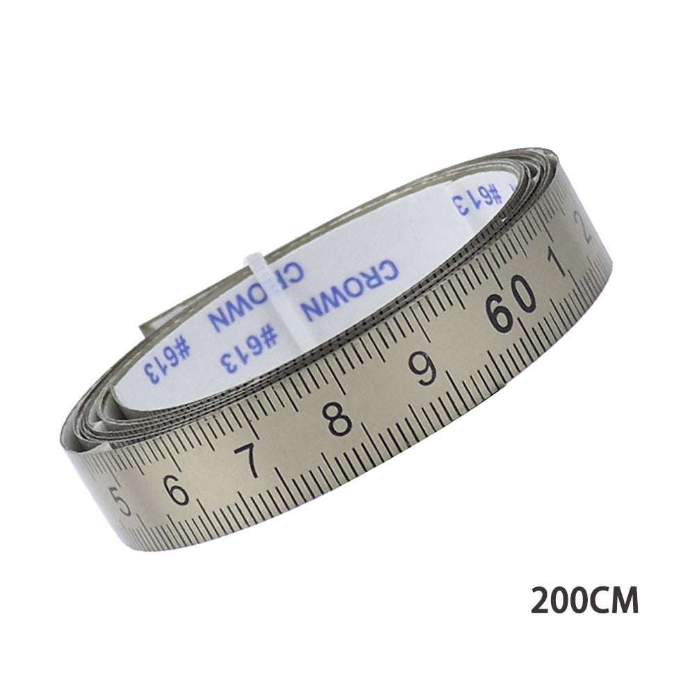 Stainless Steel Miter Track Tape Measure Self Adhesive Woodworking Ruler 