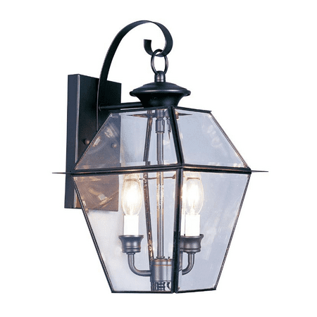 

Black Tone Finish Wall Sconces Solid Brass Material Candelabra 9 Wide 2 Light Fixture