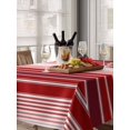 thumbnail image 6 of Red Vertical Striped Table Cloth, Farmhouse Minimalist Abstract Lines Waterproof Tablecloth for Rectangle Tables, Reusable Washable Fabric Table Cover for Restaurant Kitchen Dining Tables 60"x84", 6 of 6