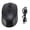Black, variant on YAHHU Wireless Mouse Rechargeable Silent 2 Modes for Gaming 800 1200 1600DPI Adjustable Macaron Color Pink Ergonomic Portable 2.4G BT (4.33 in / 11 cm)