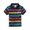 Black, variant on Virmaxy (2-13 years old) Children's Summer Striped Small Print Shirt Kids Baby Girls Casual Sports Short Sleeve T-shirt Trendy Pullover Shirt Short Sleeve Lapel Top Black 3-4Years