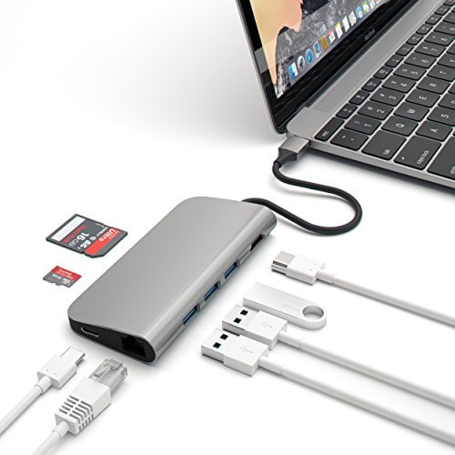 fup sød smag licens satechi aluminum multi-port adapter 4k hdmi (30hz), usb-c pass-through, gigabit ethernet, sd/micro card reader, usb 3.0 ports for 2016/2017 macbook pro 2015/2016/2017 macbook and more (space gray) - Walmart.com fup sød smag licens satechi aluminum multi-port adapter 4k hdmi (30hz), usb-c pass-through, gigabit ethernet, sd/micro card reader, usb 3.0 ports for 2016/2017 macbook pro 2015/2016/2017 macbook and more (space gray) - Walmart.com