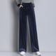 thumbnail image 1 of Pantalones deportivos de pierna ancha para mujer, holgados, coreanos, de talla grande, rectos, informales, para mujer, 1 of 4