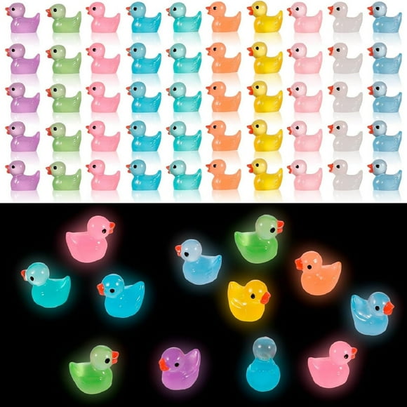 100 Mini Resin Ducks for Fairy Garden, Dollhouse Ornament, Handmade School Project. Tiny Ducks for Home Prank Game. Miniature Figures.