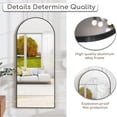 thumbnail image 4 of Easy4Home 64"x21" Arched Full Length Mirror Freestading Full Body Floor Mirror, Black, 4 of 6