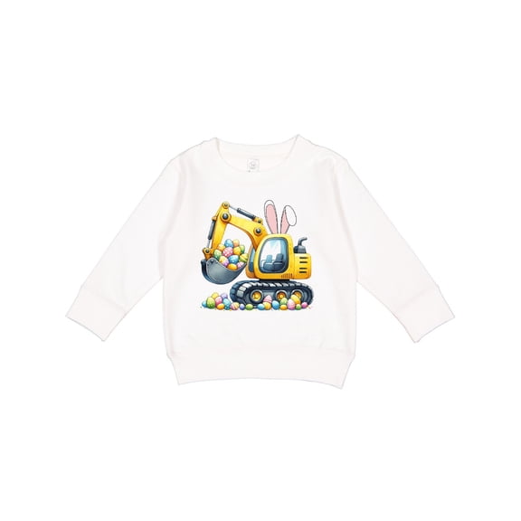 Inktastic Easter Excavator Bunny Ears Egg Hunt Toddler Sweatshirt