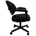 thumbnail image 4 of 4 - Swivel Metal Dining Caster Chair M-70 - Black Vinyl on Black Chairs, 4 of 4