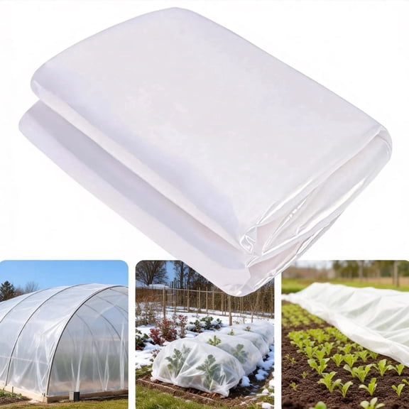 6 Mil Clear Greenhouse Plastic Sheeting, Polyethylene Film for Greenhouse, Farm, and Garden , Transparent Cover (6.5ft x 10ft)