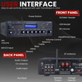 thumbnail image 2 of Pyle PDA63BT Wireless Bluetooth USB/SD/AUX FM Radio Home Audio Receiver, 2 of 8
