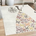 thumbnail image 1 of Vintage Decorative Rug, Love Country Wedding Themed Romantic Butterflies Cartoon Retro Parisienne, Quality Carpet for Bedroom Dorm and Living Room, 6 Sizes, Pale Sepia, by Ambesonne, 1 of 4