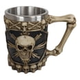 thumbnail image 5 of Ebros Large Skeletal Cross Bones Skull Beer Stein Tankard Coffee Cup Mug 12oz, 5 of 9