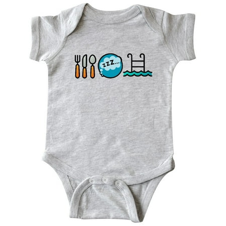 

Inktastic Swimming Eat Sleep Swim Gift Baby Boy or Baby Girl Bodysuit