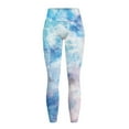 thumbnail image 5 of Renewold Blue Tie-dye Pocket Yoga Leggings for Women Lounge Yoga Pants Tights Stretchy Slim Basic Pants Sportswear Active Yoga Leggings for Workout Sports Yoga, XL, 5 of 8