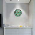 thumbnail image 5 of Yayeee Wall Clock Battery Operated 11.9" Silent Quartz Non-Ticking for Living Room Decor, Green American Footballs, 5 of 8