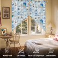 thumbnail image 5 of Swag Curtain Valances Anchor Marine Life Swag Valances for Kitchen Windows Ocean Beach Blue Plaid Short Topper Curtains Valance Tier Pair for Kitchen Bedroom Living Room Bathroom 28"x36", 5 of 8
