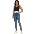 thumbnail image 6 of DARING DIVA Women's Cropped Sweater Vest Tank Tops S Black White, 6 of 7