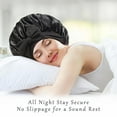 thumbnail image 4 of Satin Bonnet with Tie Band, Silk Hair Bonnet for Sleeping Women, Sleep Bonnets for Women, Silky Double Layer Sleep Cap for Curly Hair Braids, 4 of 9