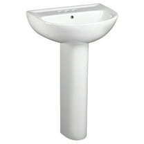 American Standard 0468.400 Evolution 24" Pedestal Lavatory Sink Combo - White