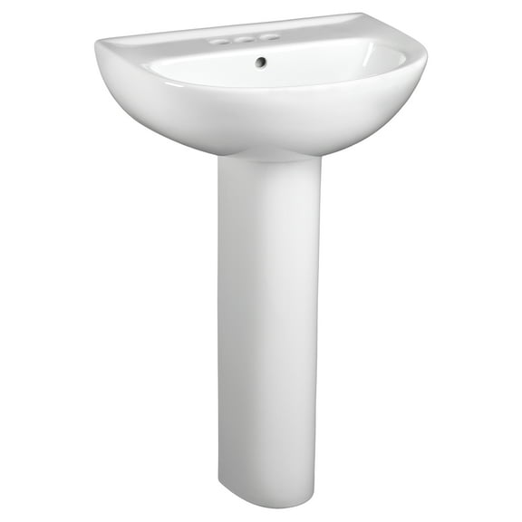 American Standard 0468.400 Evolution 24" Pedestal Lavatory Sink Combo - White