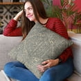 thumbnail image 2 of Plutus Brands Blue Hidden Planet Medallion Luxury Throw Pillow-Size:20" x 20", 2 of 9