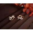 thumbnail image 2 of Drop Dangle Earrings Women 2 Ct Round Cut White Moissanite 14K Rose Gold Plated, 2 of 3