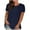Navy, variant on WREESH Womens T-Shirts Fashion Plus-Size Solid Loose Short Sleeve T-Shirt Pullover Tops Navy